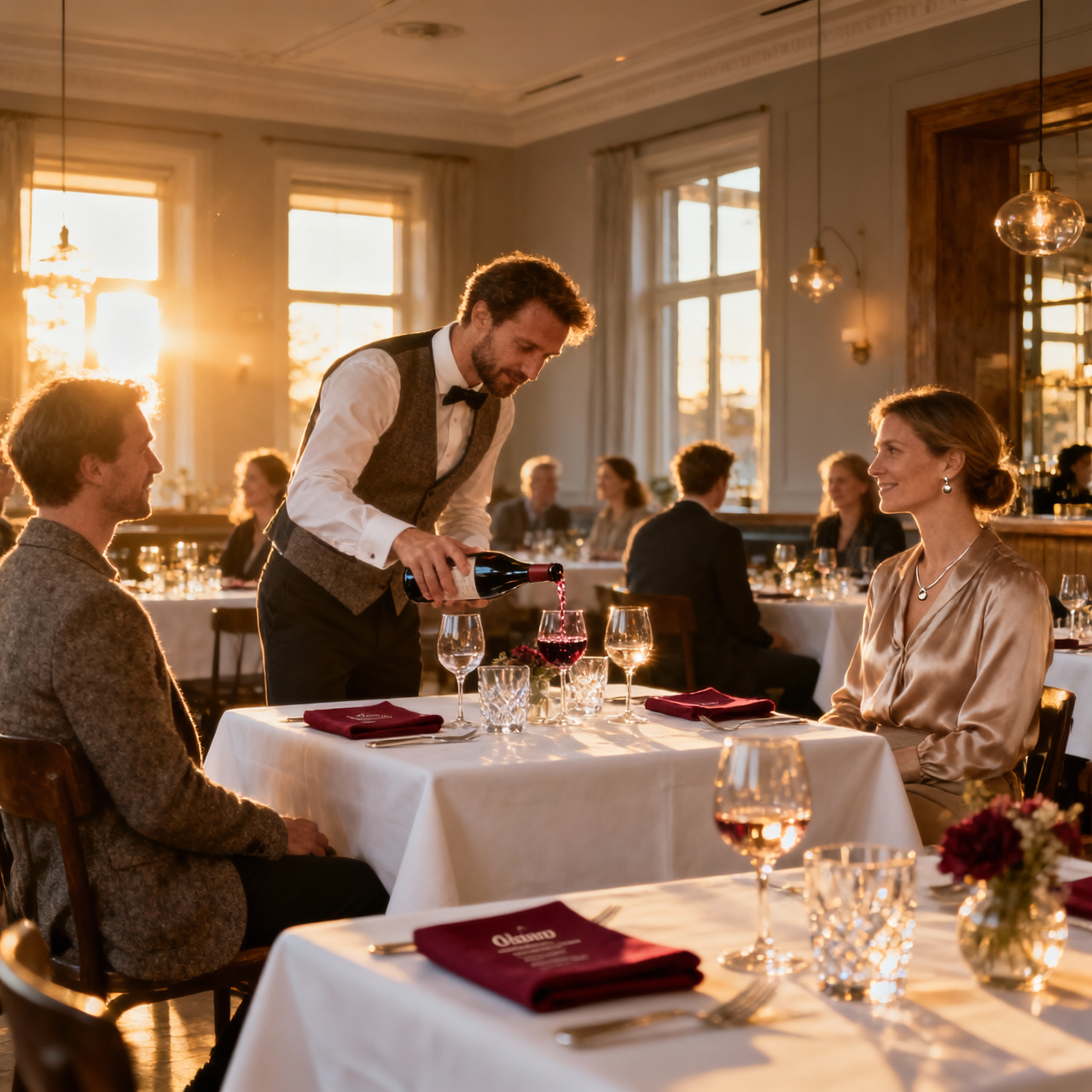 Elegant borddekking og bordservice i Oslos sentrum